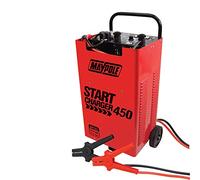 Maypole 75A 12/24V Battery Start Trolley Charger Lead Acid AGM Easy Portable Workshop Use