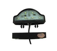 Maypole BLACK NUMBER PLATE LAMP & CLIP BASE LIGHT WHITE 6 LED 12V 24V MP8228