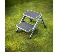 Maypole Double Step Stool Foldable for Caravan Motorhomes, Strong Steel