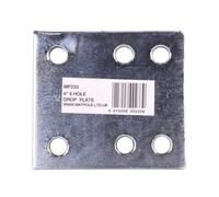 Maypole Drop Plate 6 Hole, 4" Tow Bar, Tow Ball, Height, Silver, Hitch