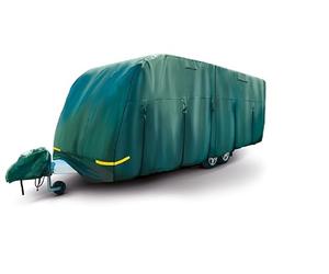 Maypole Extra Wide Caravan Cover 6.2-6.8 m x 2.6 m or 21-23Ft x 8.5Ft 4-Ply Breathable Water Resistant, Green