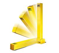Maypole Heavy Duty Foldable Security Post Driveways, Carports, Garages Bolt Fixed Type, Yellow