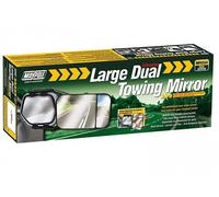 Maypole Large Dual Towing Mirror – Convex Dual Glass Caravan Extension – Grey One Size