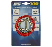 Maypole MP498 Breakaway Safety Cable Red PVC-coated 1m x 2mm for Braked Caravans & Trailers