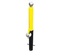 Maypole Heavy Duty Removable Trailer and Caravan 50 mm Hitch Security Post Concrete Set Type, Yellow/Black