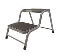 Maypole Silver Double Caravan Step, Reinforced Steel Construction