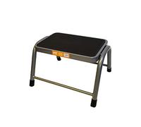 Maypole Caravan Step Single Steel - 150KG Load, Reinforced Legs, Compact - Silver/Black