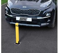Maypole Square Fold Down Security Post With Integral Top Lock Suitable For Driveways, Garages, Car Parks, Forecourts, Parking, Yellow