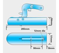 Maypole Trailer Coupling Head, Blue One Size