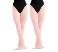 Mayra Hosiery | Girls Kids Silky Dance 60 Denier Intermediate Footed Ballet Dance Tights | 3-13 Years | 2 Pair Pack | (UK, Age, 9 Years, 11 Years, Regular, Theatrical Pink)