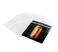 MayRecords 50Pcs 7Inch Vinyl Record Outer Sleeves with Flap Anti- Static LP Album Covers Protector Clear Vinyl Record Outer Sticky Sleeves for Collection Protection