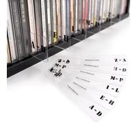 MayRecords CD/EP Vinyl Record Dividers 6PCS Alphabetical A-Z CD Tab Album Organizers Index Card for Organizing Discs and Music Collections & Storage (Horizontal)