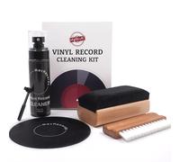 MayRecords Vinyl Record Cleaning Kit - Complete 5-in-1 -Includes Vinyl Record Cleaner Solution-Velvet Brush-Microfiber Brush-Stylus Brush-Label Protector Pouch-Care for Your Vinyl Collection