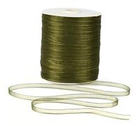 MAYREEL 1/4 Inch Moss Green Sheer Organza Ribbon Thin Sage Green for Crafts Hang Tags Invitations Wedding Shower Party Gift Wrapping 500 Yards