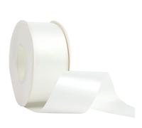 MAYREEL 1.5 Inch White Satin Ribbon Thick Light White Double Faced Ribbon for Crafts Gift Wrapping Wedding Decor Hair Bows Party Favor Flower Bouquets 25 Yards