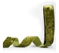 MAYREEL 1 Inch Moss Crushed Velvet Ribbon Olive Green Vintage for Flower Bouquets Wedding Invitations Crafts Gift Wrapping Party Favor Boxes 10 Yards