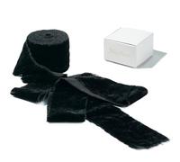 MAYREEL Black Velvet Ribbon 2 Inch x 3 Yards Frayed Edge Silk With Raw Edge for Bridal Bouquet, Invitations, Wedding, Vow Books, Gift Basket, Hair Bows