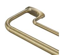Mayrhyme 28-165 Inch Double Curtain Rod Wrap Around Window Curtain Rod Inner Junction 1" Front and Back Adjustable with Aluminum Finials and Brackets, Antique Bronze