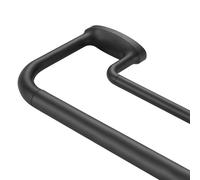 Mayrhyme, 28-56 Inch Double Curtain Rod Wrap Around Window Curtain Rod Inner Junction Front and Rear 1.5cm Adjustable with Aluminum Finials and Brackets, Black