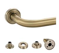 Mayrhyme Antique Bronze Wrap Around Curtain Rod, 1 Inch Diameter, 28 to 86 Inch, Adjustable Blackout Curtain Rod with Zinc Alloy Double-deck Finials and Aluminum Center Brackets