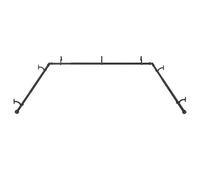 Mayrhyme Black Bay Window Curtain Rods with Aluminum End Cap Finials and Brackets, Adjustable 32-86 Inch Center Rod, 32-58 Inch Side Rods, 1 Inch Diameter