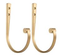 Mayrhyme Curtain Holdbacks 2Pcs,Warm Gold Barrel Zinc Alloy Curtain Tiebacks,Wall Mounted Curtain Holders for Drapes.
