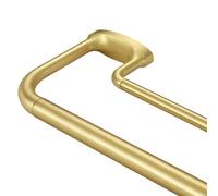 Mayrhyme Double Curtain Rods, Wrap Around Curtain Rod for Windows, Internal Splicing 1'' Front and 5/8'' Back Adjustable Curtain Rod with Aluminum Finials and Brackets (Brass, 28-120")