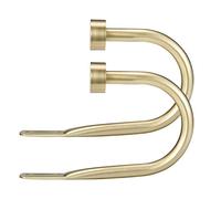 Mayrhyme Premium Curtain Holdback, Quality Metal Decorative Curtain Holdbacks with Zinc Alloy Cap Finials,Rust-Proof, Set of 2 Window Curtain Holdbacks,Brass