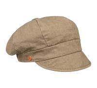 Mayser Alexa Newsboy Cap Women - Made in The EU Sun Cotton Baker boy hat with Peak Summer Spring-Summer - One Size Khaki