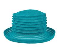 Mayser Belma Straw Hat Packable Crushable Handmade Made in the EU Women Spring Summer Turquoise