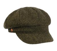 Mayser Coco Tweed Newsboy Cap Women - Made in The EU Women´s Baker boy hat with Peak, Lining, Lining Winter Autumn-Winter - L (59-60 cm) Green