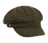Mayser Coco Tweed Newsboy Cap Women - Made in The EU Women´s Baker boy hat with Peak, Lining, Lining Winter Autumn-Winter - M (57-58 cm) Green