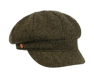 Mayser Coco Tweed Newsboy Cap Women - Made in The EU Women´s Baker boy hat with Peak, Lining, Lining Winter Autumn-Winter - M (57-58 cm) Green