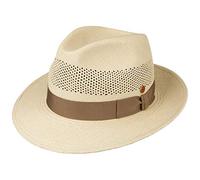 Mayser Imperia Panama Straw Hat Men - Made in The EU Summer Beach Bogart with Grosgrain Band, Band Spring-Summer - 62 cm Nature-Beige