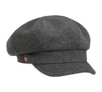 Mayser Women´s Newsboy Cap Women - Made in The EU Winter caps Wool with Peak, Lining, Lining Autumn-Winter - S (55-56 cm) Anthracite
