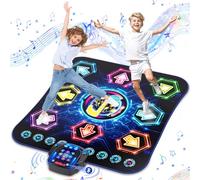 maysida Dance Mat for Girls, Kids Dance Mats 8 LED Light, Light Up Dance Pad-3 Game Mode & 27 Challenges, Christmas Birthday Musical Dancing Toy Gifts for Girls Boys Age 3 4 5 6 7 8 9 10+Year Old