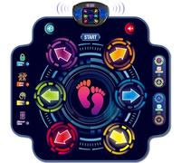 maysida Dance Mat for Kids Ages 8-12, Electronic Dance Pad with 6-Button, Built-in Music Dance Game Mat with 9 Levels and 3 Modes, Christmas Birthday Gifts & Toys for Girls Ages 4-8