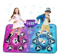 maysida Rechargeable Dance Mat - Double User Play Mat with Extra Large Size (59*38 in), Dancing Music, Challenge Game, Piano Mode, LED Lights, Christmas Birthday Gift for Kids Girls Boys 3-12 Year Old