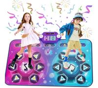 maysida Rechargeable Dance Mat - Double User Play Mat with Extra Large Size (59*38 in), Dancing Music, Challenge Game, Piano Mode, LED Lights, Christmas Birthday Gift for Kids Girls Boys 3-12 Year Old