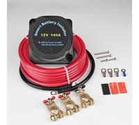 MaySpare Dual Battery Isolator Kit 12V 140Amp Voltage Sensitive Relay VSR Double Battery Automatic Charger & Wiring Cable Kit
