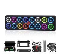 MaySpare Switch Panel Upgraded Multicolored Toggle Momentary Pulse Switch Panel,Electronic Relay System for Yachts Trucks Off-Road Vehicles RVs SUVs UTVs ATVs- IP68 Waterproof (16 Gang Switch Panel)