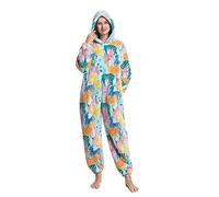 MAYSTEPPE Womens Fleece Onesie Pajamas,Animal One Piece Hooded Flannel Sleepwear Warm Fluffy Plush Pajamas