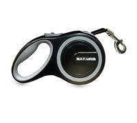 MAYSUR 26 FT Retractable Dog Leash, Heavy Duty Great Leash for Dog up to 110 lbs.Strong Nylon Tape No Tangle Pause, Lock, Perfect for Small to X-Large for All Dogs One-Handed Brake (Black)