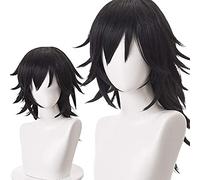 maysuwell Anime wig for Cosplay Wigs for Men Women Short black hair for Halloween,carnival,Costume Party with Wig Cap