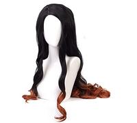 maysuwell Cosplay Wig Anime for Women Black gradient brown Long Wavy Wig for Halloween,carnival,Costume Party