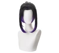 maysuwell for Cosplay Wigs Black purple short hair Anime wig for Women for Halloween,carnival,Costume Party with Wig Cap