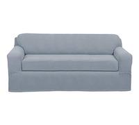 MAYTEX Pixel Ultra Soft Stretch Slipcover, 2-Piece Sofa, Steel Blue