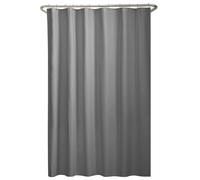 Maytex Weighted Hem Grey 70 x 72 Inches Water Repellent Fabric Shower Liner 70"""" x 72""""