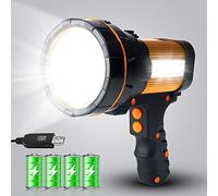 MAYTHANK High Powered LED Torch Super Bright USB C Rechargeable, Long Range 800YD,Big Battery 10000mh,Large Powerful Spotlight Flashlight Searchlight Handheld Heavy Duty Strong