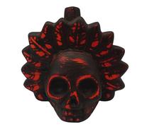 Mayting Aztec Death Whistle, 126 dB+ Human Screaming Sounds, Halloween & Themed Events, Black and Orange Ceramic Aztec Whistle